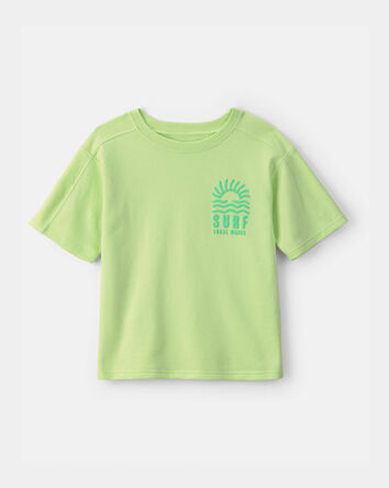 Boys Surf French Terry Graphic Tee - Green, 