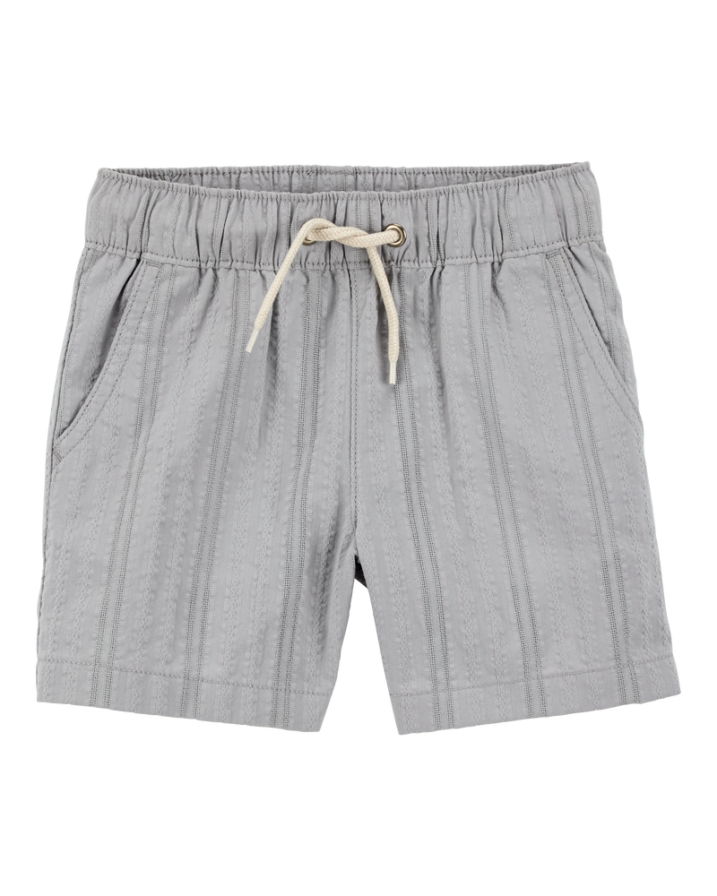 Toddler Seersucker Drawstring Shorts - Gray, image 1 of 6 slides