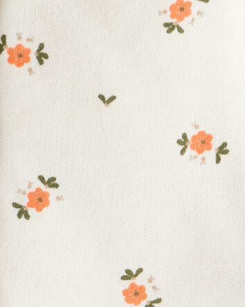 Baby Girl 3-Piece Floral French Terry Long-Sleeve Bodysuit & Pant Set - White, 