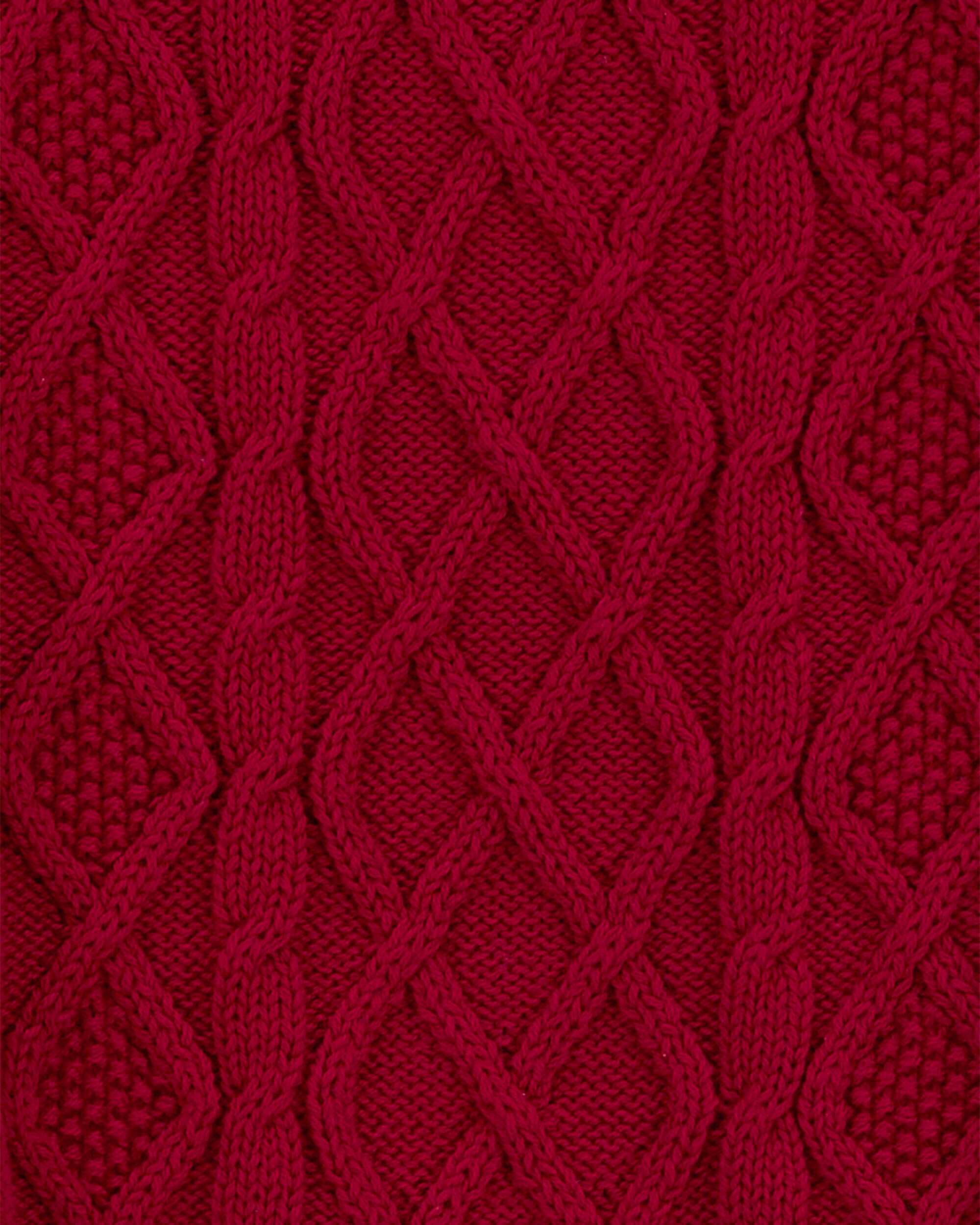 Red Toddler Cable Knit Mock Neck Sweater Carter s Oshkosh Canada
