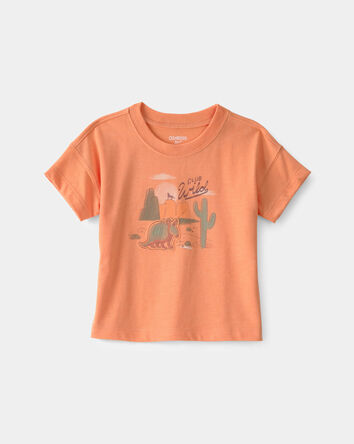 B&eacute;b&eacute; gar&ccedil;on - T-shirts &agrave; imprim&eacute; tatou &laquo;Club Wild&raquo; - Orange, 