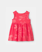 Baby Girl Tropical Floral Sleeveless Dress - Coral, image 2 of 4 slides