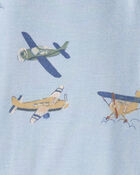 Toddler Boy Plane PurelySoft 1-Piece Pyjama - Blue, image 3 of 6 slides
