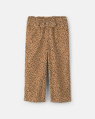Toute-petite fille &ndash; Pantalon en velours c&ocirc;tel&eacute; &agrave; jambe large &ndash; Brun, image 1 sur 3 diapositives