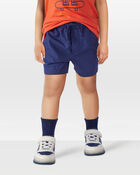 Toddler Pull-On Poplin Shorts - Navy, image 2 of 6 slides