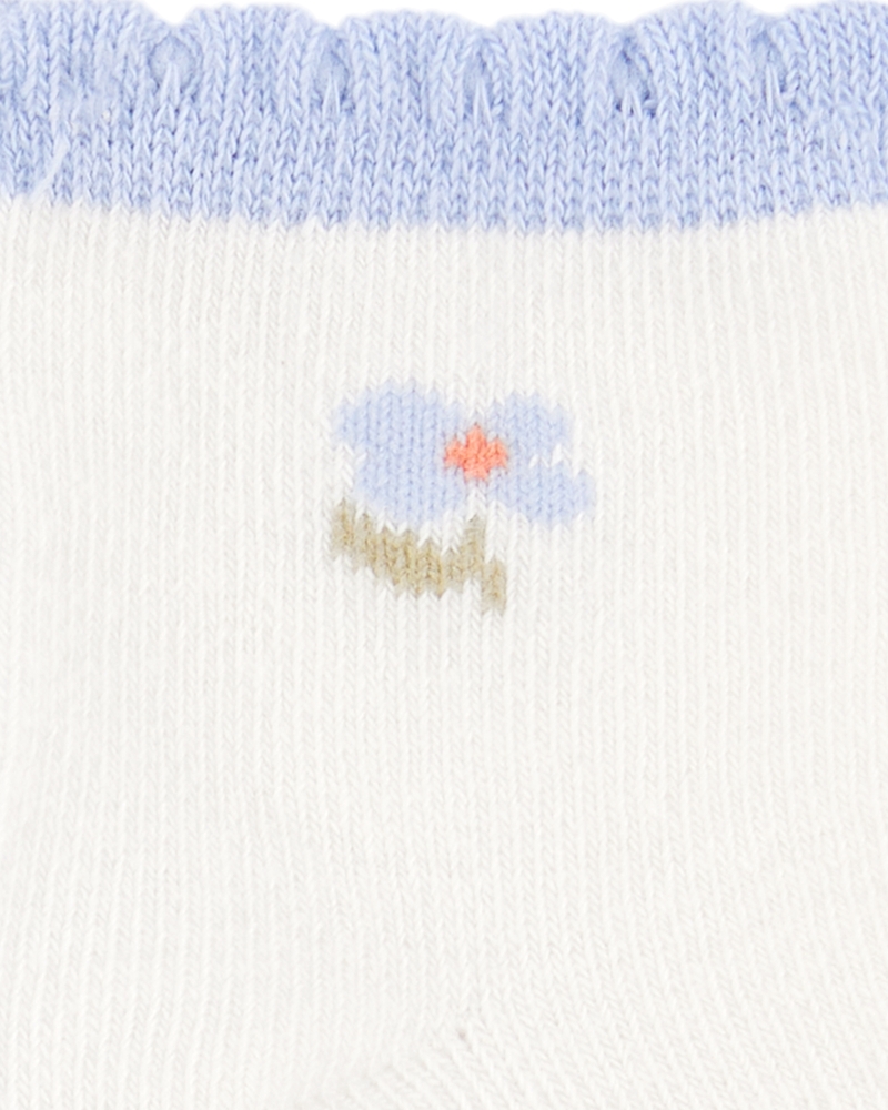 Bébé fille - 6 paires de chaussons fleuris à volants, image 5 sur 8 diapositives