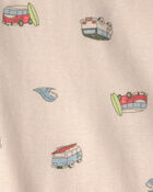 B&eacute;b&eacute; gar&ccedil;on - Ensemble 3 pi&egrave;ces haut, cache-couche et short, motif surf , image 5 sur 5 diapositives