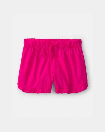 Filles - Short &agrave; ourlet festonn&eacute; - Rose, 