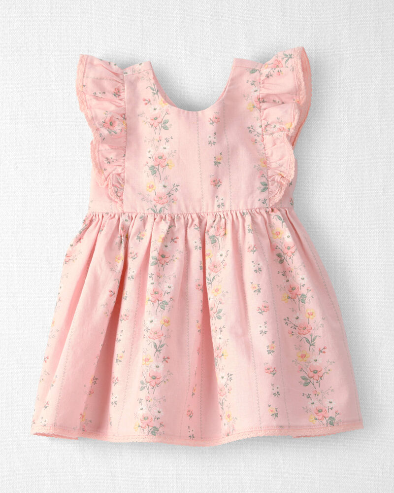 Baby Girl Ruffle Dress Made with Organic Cotton, image 1 of 7 slides