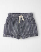 Baby Boy 2-Piece Organic Cotton Gauze Short Set in Cream, image 2 of 7 slides