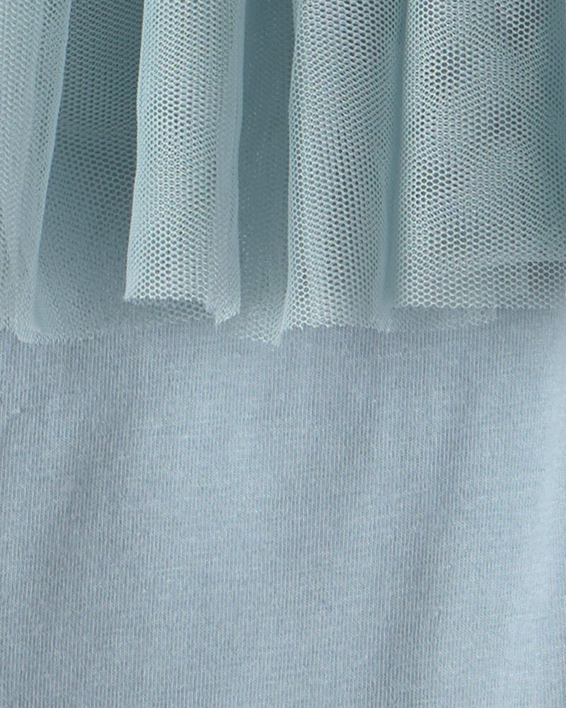Baby Girl 2-Piece 'Love My Home Team' Long-Sleeve Bodysuit & Tulle Pant Set - Blue, image 4 of 5 slides