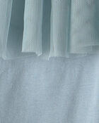 Baby Girl 2-Piece 'Love My Home Team' Long-Sleeve Bodysuit & Tulle Pant Set - Blue, image 4 of 5 slides