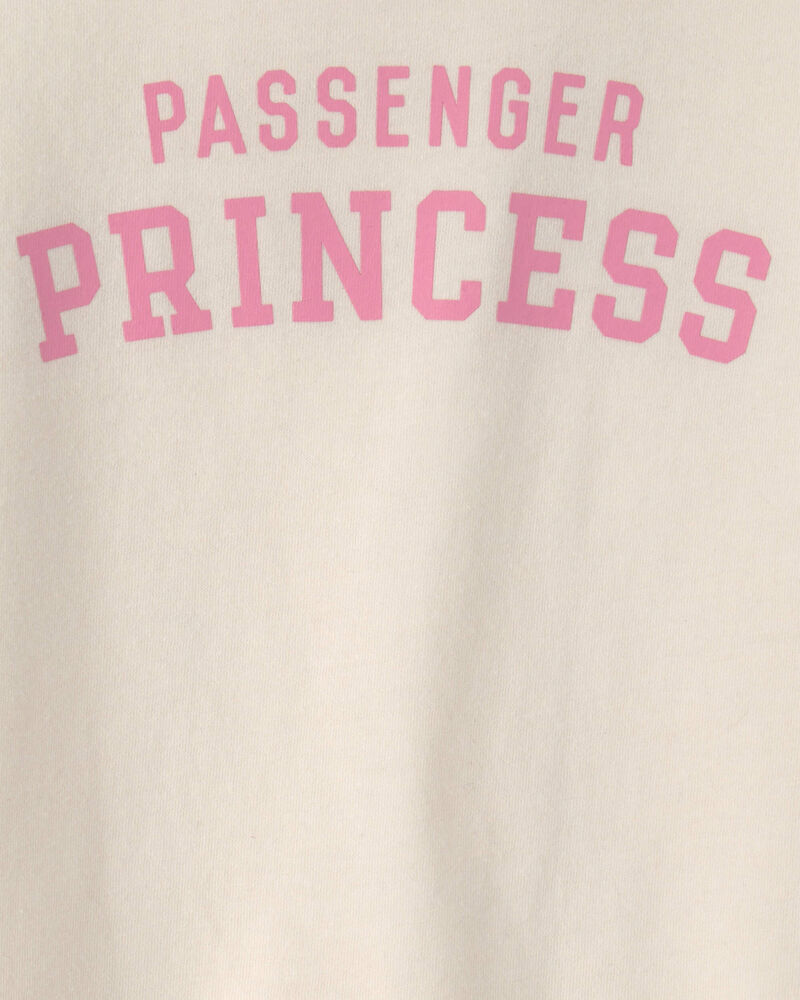 Toddler Girl 'Passenger Princess' Graphic Tee - Cream, image 2 of 3 slides