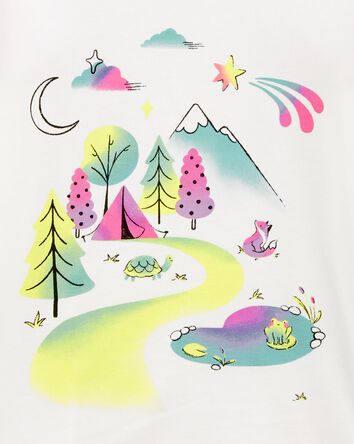 Toddler Mountain Scene Cotton Blend Graphic Tee, 