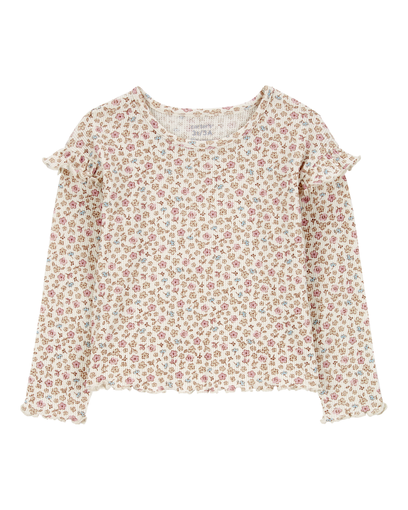 Toddler Floral Thermal Tee, image 1 of 3 slides