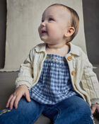 B&eacute;b&eacute; fille - Cardigan &agrave; motif jacquard &ndash; Cr&egrave;me, image 5 sur 6 diapositives