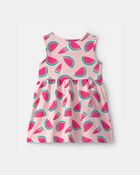 Toddler Girl Watermelon Sleeveless Dress - Pink, image 2 of 4 slides