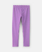 Filles - Legging extensible en molleton &agrave; motif floral &ndash; Mauve, image 1 sur 4 diapositives