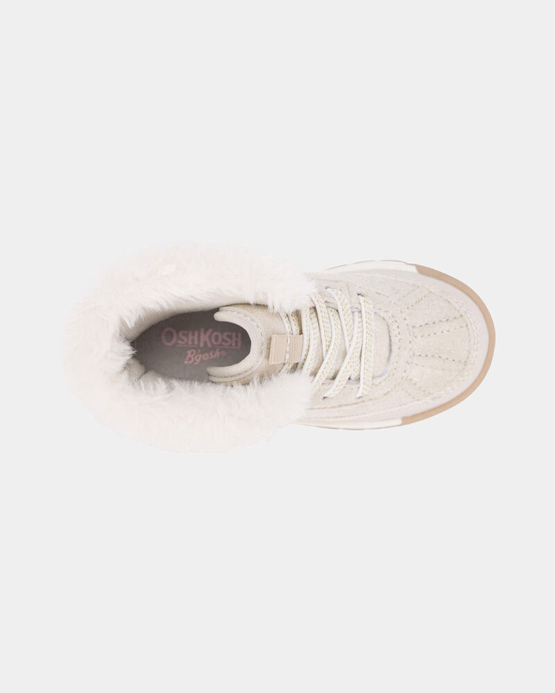 Toddler Girl Faux Fur High-Top Boots - Tan, image 4 of 6 slides