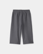 Baby Girl French Terry Wide-Leg Active Pants - Grey, image 2 of 4 slides