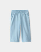 B&eacute;b&eacute; fille - Pantalon de sport &agrave; jambe large en jersey bouclette - Bleu, image 1 sur 3 diapositives