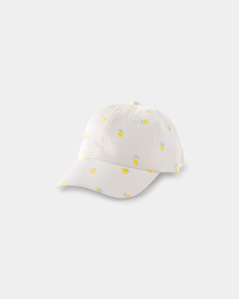 Tout-petit fille - Casquette de baseball, citrons - Blanc, image 1 sur 2 diapositives