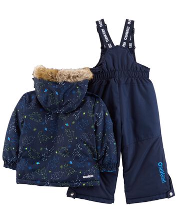 Baby 2-Piece Snowsuit With Bonus Hat And Neck Warmer, 
