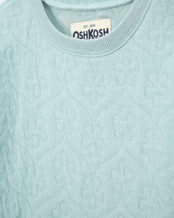 Toddler Quilted Cotton Blend Pullover - Green, 