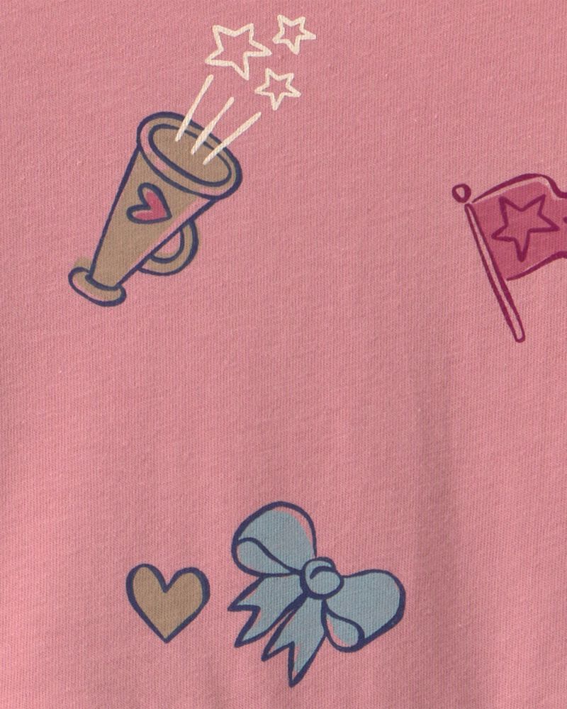 Toddler Girl School Spirit Long-Sleeve Dress - Pink, image 3 of 4 slides