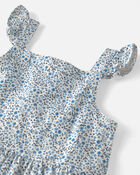 Toddler Girl Organic Cotton Tiered Dress in Meadow Bloom, image 3 of 5 slides