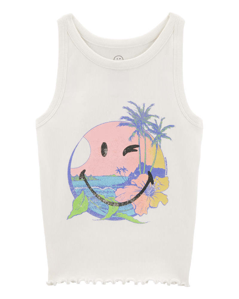Kid SmileyWorld Graphic Tank - Cream, image 1 of 3 slides