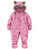 Baby Hooded 1-Piece Snowflake Snowsuit, image 1 of 3 slides