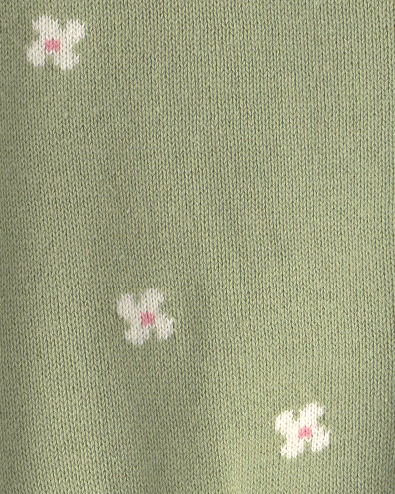 Baby Girl 2-Piece Organic Cotton Sweater Knit Top & Pant Set, image 3 of 4 slides