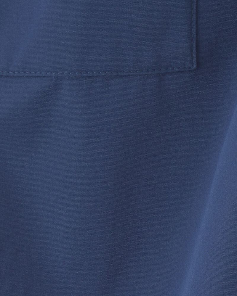 Toddler Girl Bow-Cuff Poplin Joggers - Navy Blue, image 4 of 5 slides