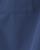 Toddler Girl Bow-Cuff Poplin Joggers - Navy Blue, image 4 of 5 slides