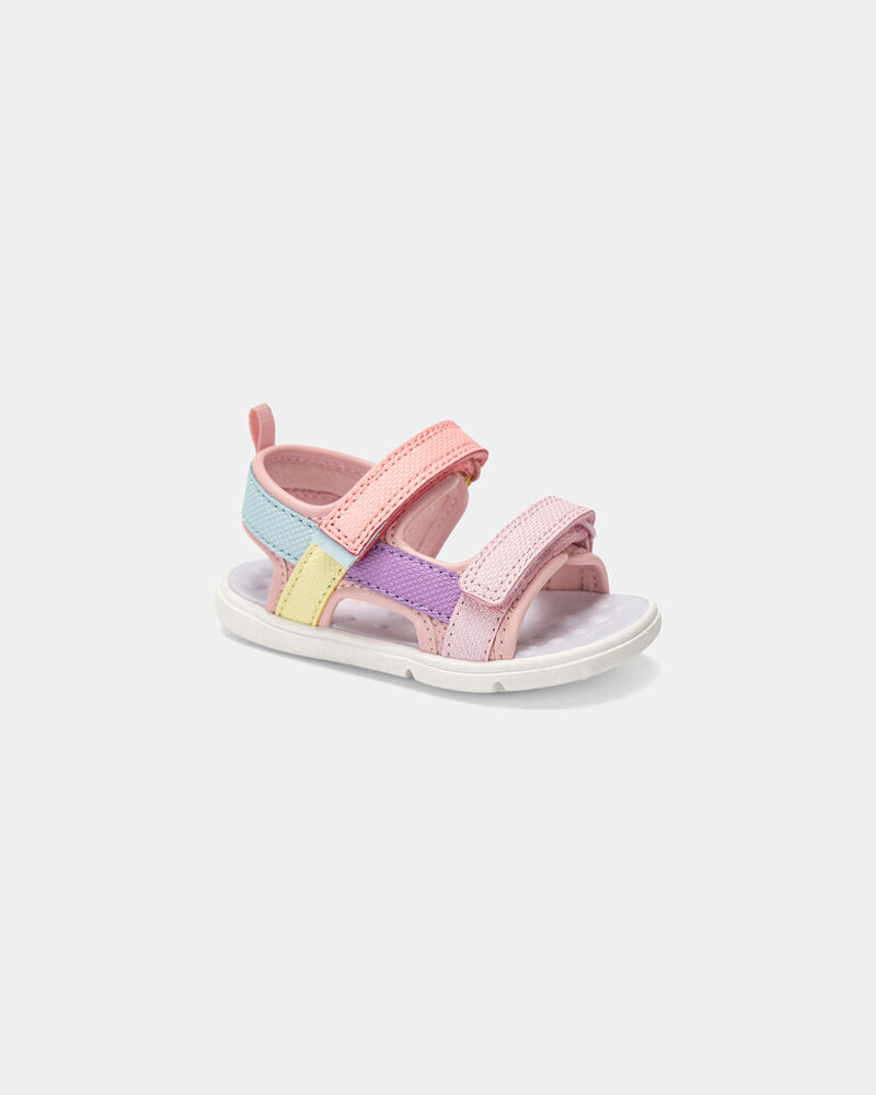 Baby Girl Every Step&reg; First Walker Sandals - Pink/Purple, image 1 of 6 slides