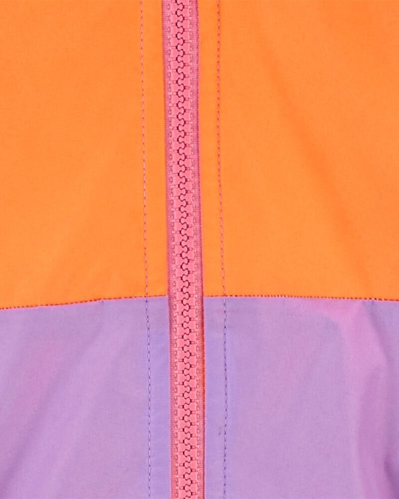 Kid Fleece-Lined Colourblock Rain Jacket, image 2 of 3 slides