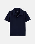 Boys Pique Uniform Polo Shirt - Navy, image 1 of 3 slides