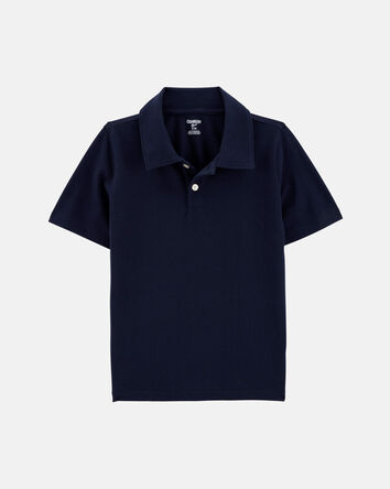 Boys Pique Uniform Polo Shirt - Navy, 