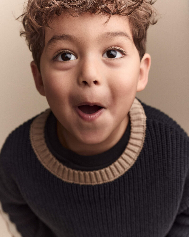 Toddler Campus Pullover Sweater - Black, image 4 of 9 slides