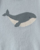 Baby 2-Piece Whale Short-Sleeve Sweater Top & Short Set - Blue, image 4 of 5 slides