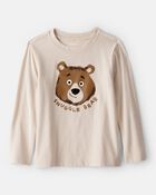Toddler Boy Bear Long-Sleeve Graphic Tee - Beige, image 1 of 3 slides