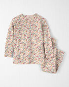 Baby Girl 2-Piece Organic Cotton Pajamas in Floral, image 1 of 4 slides