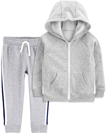Toddler 2-Piece Zip-Up Fleece Hoodie & Pants Set, 