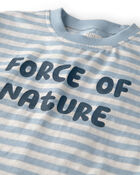 Kid Organic Cotton 'Force of Nature' Striped Tee, image 2 of 4 slides