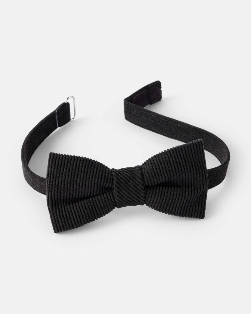 Boys Corduroy Bowtie - Black, image 2 of 2 slides
