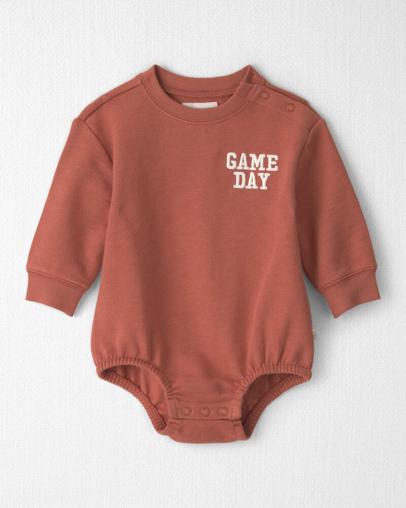 Baby Organic Cotton 'Game Day' French Terry Graphic Bubble, image 1 of 6 slides