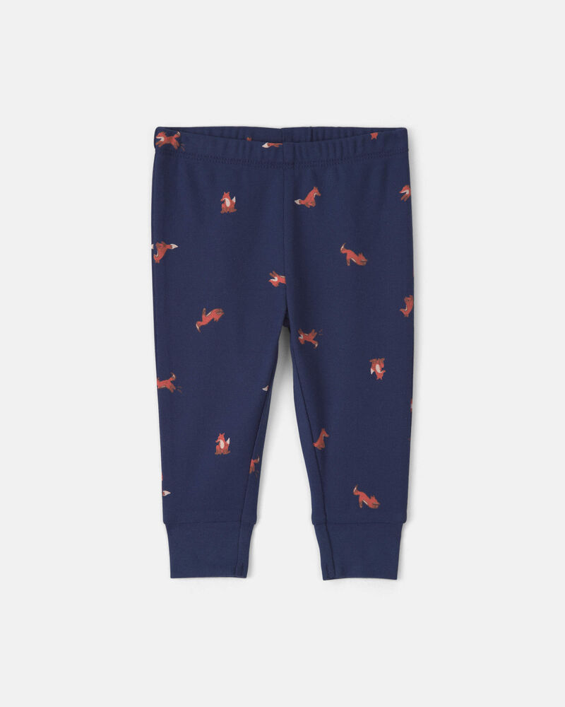 Baby Boy 3-Piece Fox Long-Sleeve Bodysuit & Pant Set - Navy Blue/Grey, image 2 of 5 slides