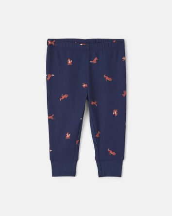 Baby Boy 3-Piece Fox Long-Sleeve Bodysuit & Pant Set - Navy Blue/Grey, 