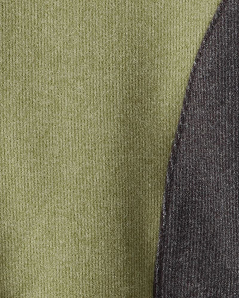 Baby Boy Colourblock French Terry Long-Sleeve Pullover Sweatshirt - Green, image 2 of 3 slides